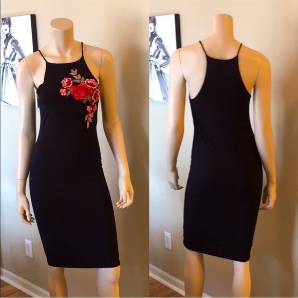Mikey & Joey Black Bodycon Dress. P/A1019/5 - Picture 1 of 4